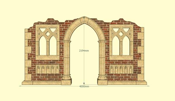 Ruinen Bausatz FACADE RUIN | Redwood Stone
