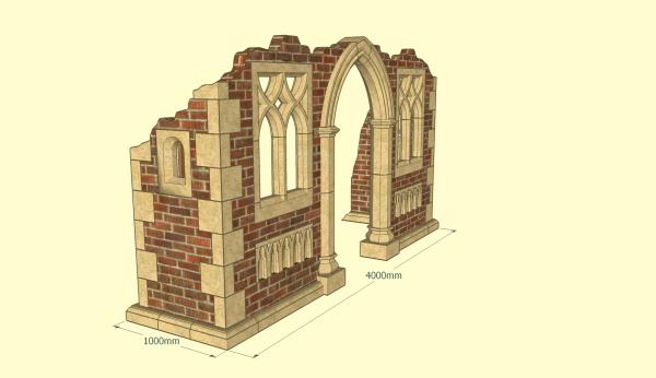 Ruinen Bausatz FACADE RUIN | Redwood Stone